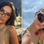 Emily Ratajkowski erhitzt Brasilien in mehreren farbenfrohen Bikinis