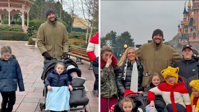 Tyson Fury geht mit seiner Frau und sieben Kindern nach Disney, nachdem er als Boxsportler in den Ruhestand gegangen ist

