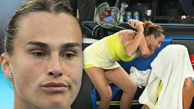 Tennisstar Aryna Sabalenka zerschmettert den Schläger, nachdem sie die Australian Open verloren hat, auf Video

