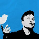 Image of Elon Musk with a Twitter bird on his finger