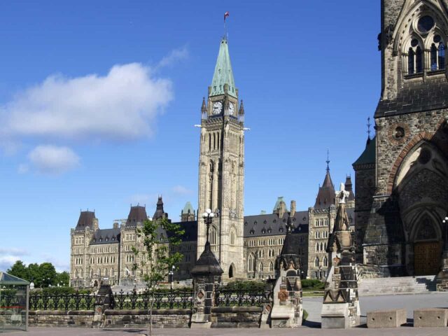 Parliament building in Ottawa, Canada.