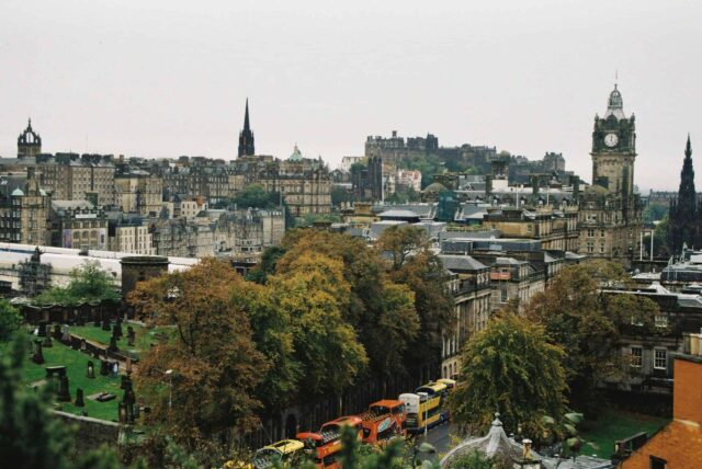 Edinburgh skyline on a cloudy day