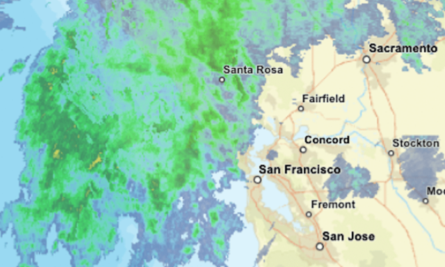 Live Map: Wo es in der Bay Area regnet

