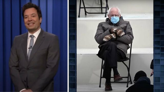 Fallon scherzt, dass Bernie Sanders durch die Teilnahme milliardenschwerer Tech-CEOs an Trumps Amtseinführung „elend“ gemacht wird | Video

