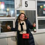 a bulgarian woman celebrates at a checkpoint at the giurgiu ruse border between romania and bulgaria on january 1 2025 photo afp