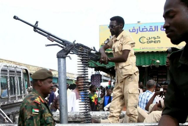 sudanese security forces patrol in sudan on april 3 2024 photo afp