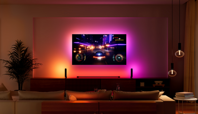 Philips Hue Sync ist jetzt auf LG -Smart -TVs verfügbar, wodurch ein Switch -Schrank erforderlich ist

