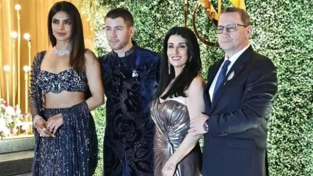 Priyanka Chopra Looks Like a Sexy Siren in Black Lehenga, Nick Jonas Stuns in Black Kurta at Siddharth Chopra’s Wedding Festivities (See Pic)