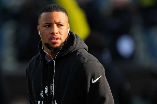 Saquon Barkley hat bei der Eagles 'Championship Parade ein klassisches Feature gezogen

