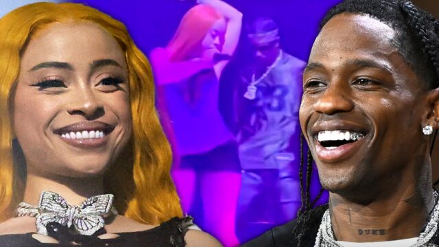 Ice Spice Twerks für Super Bowl Party Crowd während der Aufführung mit Travis Scott

