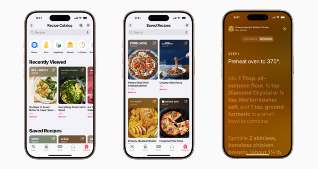 Apple fügt News+ Zehntausende von Rezepten hinzu

