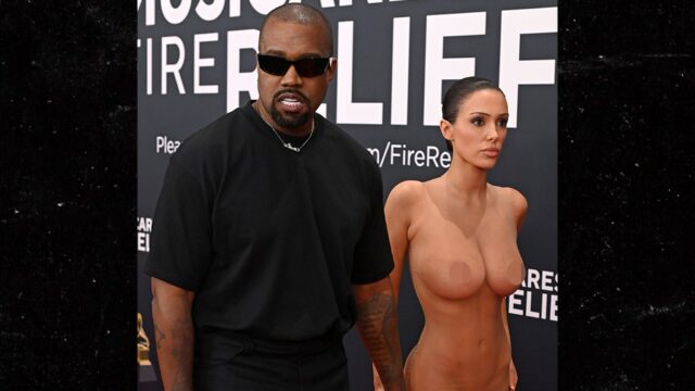 Kanye West und Bianca Censori kommen in Grammys, Bianca Strips nackt auf Teppich

