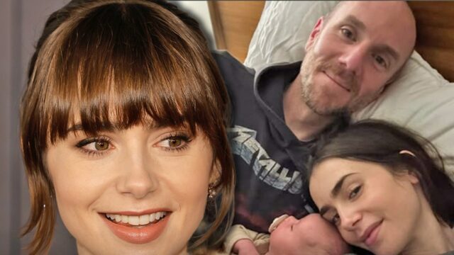 Lily Collins teilt ein neues Bild mit der neugeborenen Tochter zum Valentinstag

