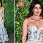 Priyanka Chopra Turns Heads in White Strapless Gown Adorned With Colourful Floral Motifs at Brother Siddharth Chopra’s Pre-Wedding Celebrations (Watch Video & Pics)