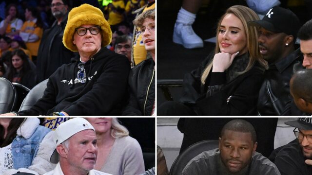 Luka Doncic Lakers Debüt zieht Adele, Floyd Mayweather, Promis

