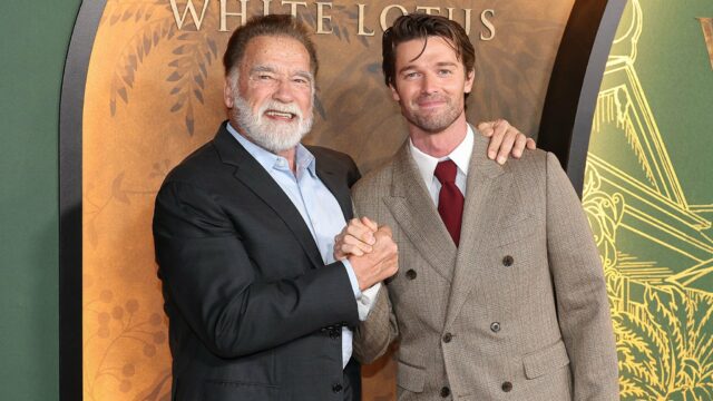 Arnold Schwarzenegger zeigt Liebe zum Sohn Patrick bei der Premiere von White Lotus

