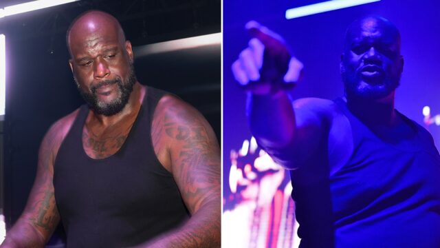 Shaq geht voll DJ Diesel bei Celeb-Packed Fun House Super Bowl Bash

