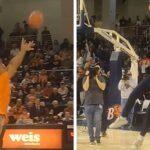 Alex Rodriguez macht Half Court Shot, gewinnt Student $ 10k