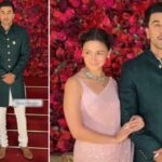 Alia Bhatt und Ranbir Kapoor strahlen Eleganz in der ethnischen Couture bei Aadar Jain und Alekha Advanis mit Stars besetzte Hochzeit aus (Video ansehen)