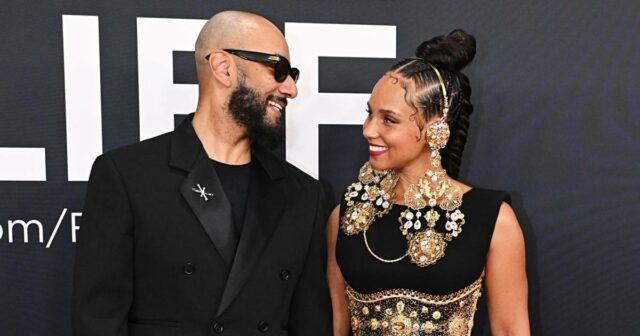 Alicia Keys sprudelt in "Ultimate Soulmate" in einer Grammy -Rede in "Ultimate Soulmate" Swizz Beatz

