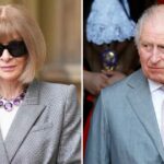 Anna Wintour entfernt Sonnenbrillen, trägt königlichen Schmuck, um König Charles zu treffen