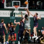 Saint Marys Falls bei USF 65-64 im WCC-Basketball-Showdown