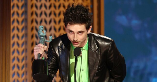 Timothee Chalamet gibt zu, dass er die größte "in Sag Awards Rede" sein will

