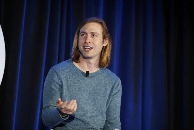 Zach Perret, chief executive officer and co-founder of Plaid Technologies Inc., speaks during the Silicon Slopes Tech Summit in Salt Lake City, Utah, U.S., on Friday, Jan. 31, 2020. The summit brings together the leading minds in the tech industry for two-days of keynote speakers, breakout sessions, and networking opportunities. Photographer: George Frey/Bloomberg via Getty Images