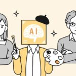 Clip art of Creators troubled by AI impact on their work.