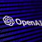 Binary code and OpenAI logo