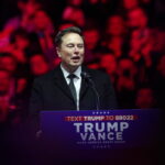 WASHINGTON, DC - JANUARY 19: Elon Musk speaks at President-Elect Donald Trump's victory rally at the Capital One Arena on January 19, 2025 in Washington, DC. Trump will be sworn in as the 47th U.S. president on January 20. (Photo by Scott Olson/Getty Images)