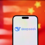 The DeepSeek AI application is seen on a mobile phone in this photo illustration.