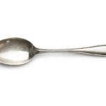 Image of a silver spoon against a white background to represent privilege.