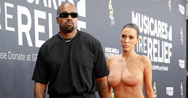 Kanye West Bianca Censoris Frau hat buchstäblich schmerzhaft auf dem Grammys Teppich

