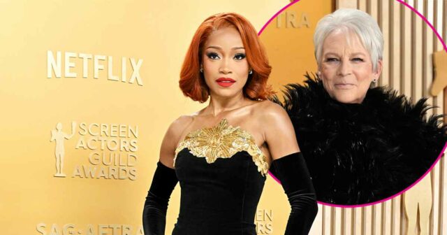 Jamie Lee Curtis ist "Ravi" Keke Palmer trug ihr Kleid bei 2025 SAG Awards

