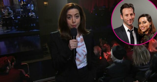 Wie das "SNL 50" -Shirt von Aubrey Plaza ihren verstorbenen Ehemann zu ehren scheint

