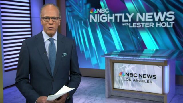 Lester Holt, um "NBC Nightly News" zu hinterlassen.

