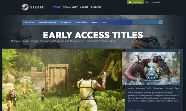 Steam kennzeichnet Early Access -Spiele, die seit einem Jahr nicht aktualisiert wurden

