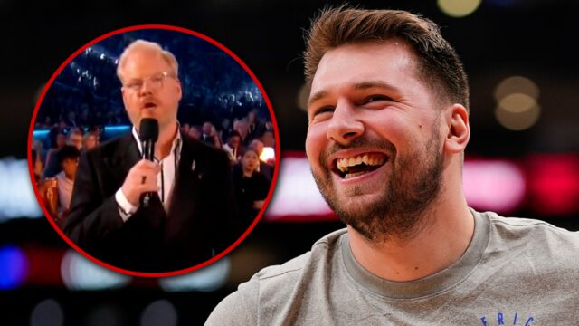 Jim Gaffigan knackt den Luka Doncic -Handel während Grammys

