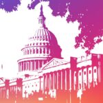 United States capitol in Instagram colors