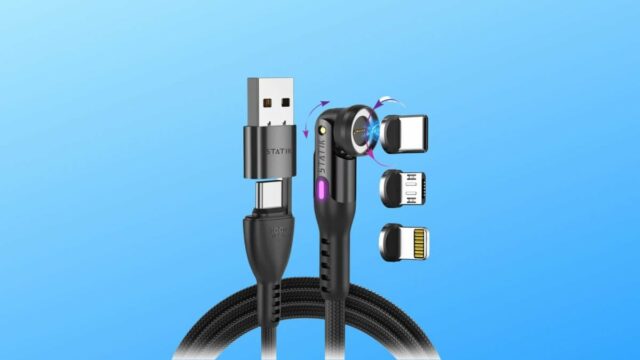 USB-C, Blitz und Micro-USB-All in einem schnellen, magnetischen Kabel

