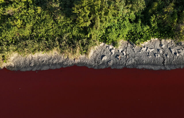 Der Fluss in Argentinien wird blutrot

