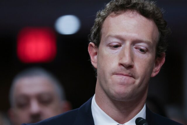 Mark Zuckerberg, CEO of Meta testifies before the Senate Judiciary Committee at the Dirksen Senate Office Building on January 31, 2024 in Washington, DC.