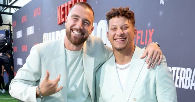 Travis Kelce und Patrick Mahomes teilen sich nach dem Super Bowl eine Zeit des Touchs

