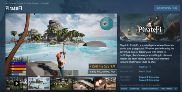 A screenshot of the malware-laced video game PirateFI.