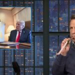 Seth Meyers widerwillig berühmt "Gulf of America Day", ein Partyhut und alles | Video