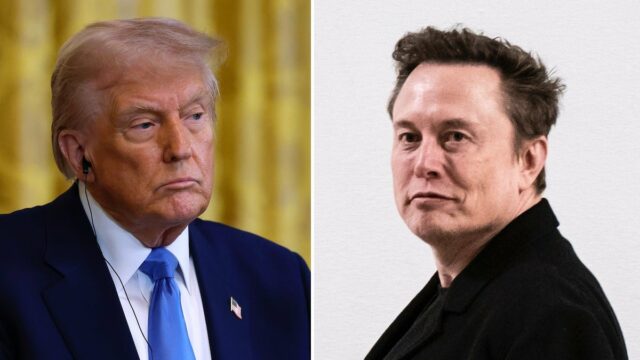 Clip erzeugt von Ai-Trump-Licking Elon Musk Les Toles Fließen auf einer Schleife in Hud-Büros | Video

