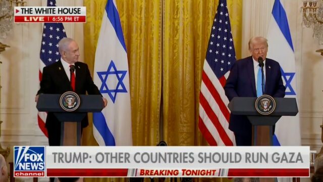 Trump sagt, dass wir auf der Pressekonferenz mit Netanyahu | "die Kontrolle über den Gazastreifen übernehmen" | Video

