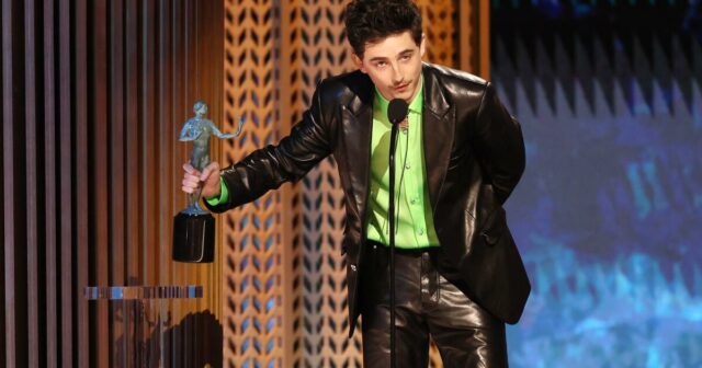 Timothee Chalamet gewinnt den Preis für den besten Schauspieler -Sag und schüttelt das Oscar -Rennen

